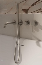 Смеситель для ванны Vincea Groove VBTW-4G1BN брашированный никель