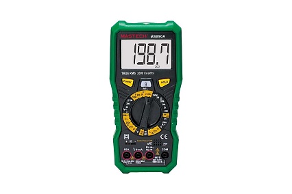 Цифровой мультиметр Mastech MS890A 1000V True RMS измер.ёмкость,частота,температ. +фонарь M109