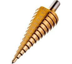 Сверло ступенчатое (6-30 мм; HSS TiN; трехгранный хвостовик) Тундра 5570236