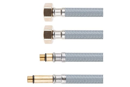 Комплект гибкой подводки для воды AV Engineering Nylon Lt иголка М10 - гайка 1/2, 80 см AVE21880