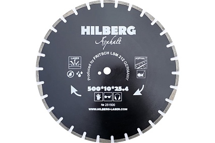 Диск алмазный отрезной по асфальту (500х25.4 мм) Hilberg 251500