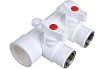 Коллектор с шаровыми кранами Lammin PPR ВР 32х1/2х2 Lm31082215032