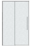 Душевая дверь Grossman Galaxy 120x195 шиншилла, хром 100.K33.01.120.10.02