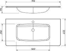 Раковина Caprigo Accord OW15-2218-R811 90 см бланж