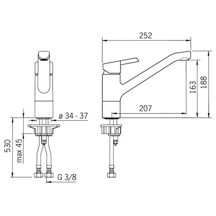 Смеситель для кухни Oras Nordia 2320F