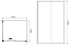 Душевой уголок Grossman Alba GR-1280Al 120x80 прозрачный, хром