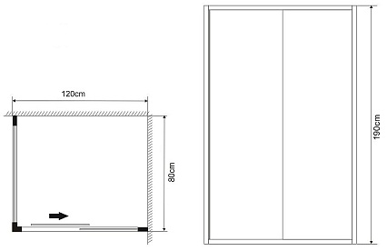 Душевой уголок Grossman Alba GR-1280Al 120x80 прозрачный, хром