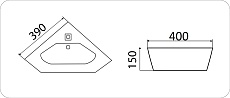 Раковина CeramaLux N7012J 55 см