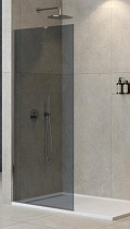 Душевая перегородка Cezares LIBERTA-L-1-TB-90-GR-Cr 90x195 графит, профиль хром