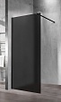 Душевая перегородка Vincea Волк-Ин (Walk-In) VSW-1H100GFB 100x200 черный матовый, матовое тонированное