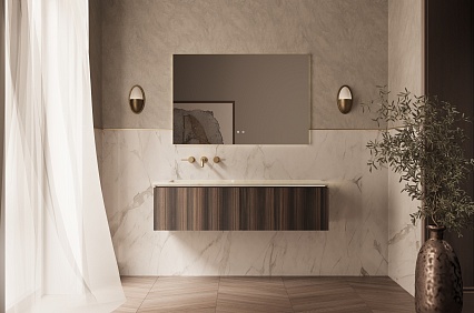 Мебель для ванной Vincea Luxe 140 см шпон натуральный орех