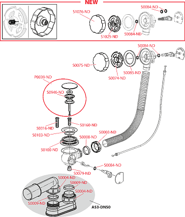 Слив-перелив Alcaplast A55K-80-RU-01 80 cм