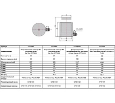 Гидравлический цилиндр Car-tool 30т, ход штока 50 мм CT-T3050