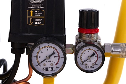Воздушный компрессор Denzel DK1500/24,Х-PRO 1,5 кВт, 230 л/мин, 24 л 58063