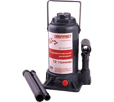 Гидравлический бутылочный домкрат Skyway 12т h 210-405 мм с клапаном в коробке S01804002