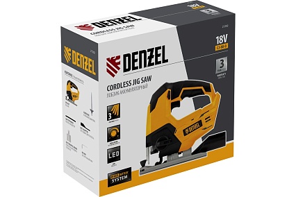 Аккумуляторный лобзик Denzel cj-80-0, 18 В li-ion 27202