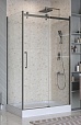 Душевой уголок BelBagno MARINO-2-AH-1-150/80-C-GM 150x80 прозрачный, оружейная сталь