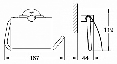Держатель туалетной бумаги Grohe Essentials 40367001