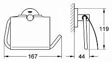 Держатель туалетной бумаги Grohe Essentials 40367001