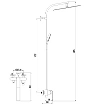 Душевая стойка Lemark Melange LM4960CW хром/белый