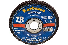 Круг лепестковый торцевой, прямой, цирконат 65% 125х22.2 мм, P-60 ABRAFORM AF-FLAP-FT-125-P60-ZR65