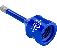 Коронка алмазная с техническим воском 6x35 мм для УШМ Vertextools 333-6-35