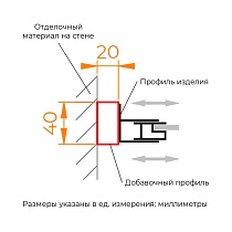 Добавочный профиль RGW A-08Gr серый 33270820-13