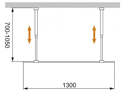 Душевая перегородка Cezares Liberta LIBERTA-L-2-130-C-Cr 130x195