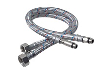 Гибкая подводка для смесителя СВК 1/2, 150 см, штуцеры м10x35; м10x18 (пара), сталь Н0000004512