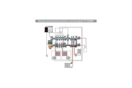 Насосно-смесительный узел (без насоса) Valtec VT.DUAL.0.130