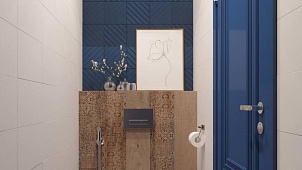 Дизайн-проект туалета "Синяя вечность"