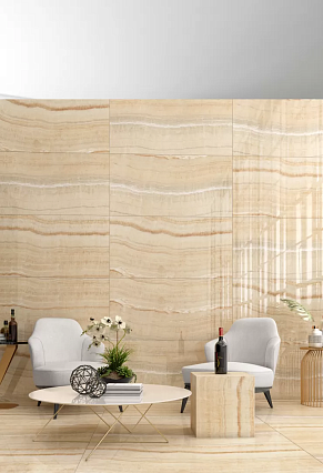 Керамогранит Maimoon Glossy Linear Onyx Beige glossy 60х120 см, MP000024433