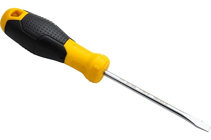 Шлицевая отвертка Deli SL5х100мм DL6351001 Cr-V, магнит, TPR+PP ручка 98349