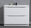 Тумба с раковиной BelBagno Ancona-N 100 см, напольная Bianco Lucido
