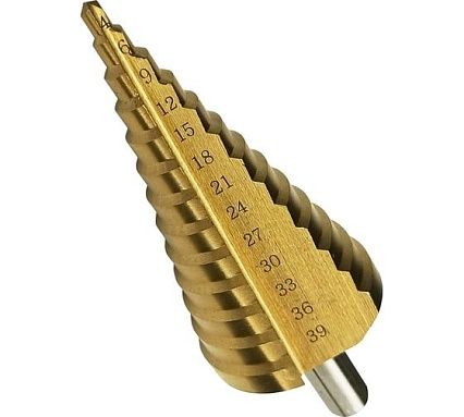 Сверло по металлу ступенчатое 4-39 мм Vertextools 4-39