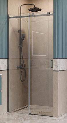 Душевая дверь BelBagno SOFT_CLOSE-2-BF-1-110-C-GM 110x200 прозрачная, оружейная сталь