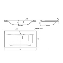 Раковина Vincea VCB-3M900G 90 см, серый