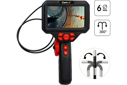 Управляемый видеоэндоскоп iCartool экран 5", 2 Мп, 1920x1080, 1 м, 6 мм, 360 IC-V200C