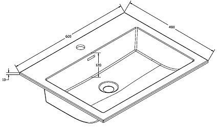 Тумба с раковиной Vincea Luka new 60 см