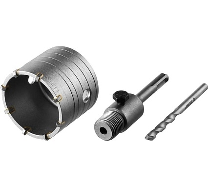 Коронка с державкой по бетону Зубр 65 мм, SDS-Plus 29211-65