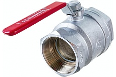 Шаровой кран Giacomini R250D 2&quot;, внутренняя/внутренняя, ручка-рычаг красный, хромированный R250X008