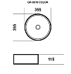 Раковина Grossman Color GR-5010SBR 35 см черный/серебро