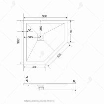 Поддон для душа RGW ST/T-Co 16155099-10 90x90 бетон