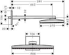 Верхний душ Hansgrohe Rainmaker Select 24003400