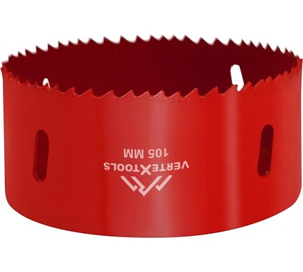 Коронка биметаллическая по металлу 105 мм Vertextools 2525-105