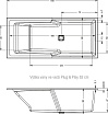 Акриловая ванна Riho Still Shower Plug&Play 180x80 см R с монолитной панелью