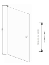 Душевая дверь Azario Alberta 80x190, прозрачное, серебро