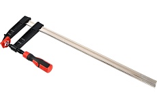 Столярная F-образная струбцина Deli dl111230z усиленная, 300x120 мм, максимальное усилие зажима 3500 Н, резьба 16 мм, штанга 8 мм 112050