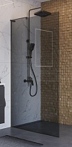 Душевая перегородка Belbagno UNO-L-1-TB-100-GR-GM 100x200 графит, оружейная сталь