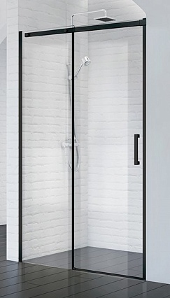 Душевая дверь BelBagno ACQUA-BF-1-120-C-NERO 120x195 прозрачная, черный